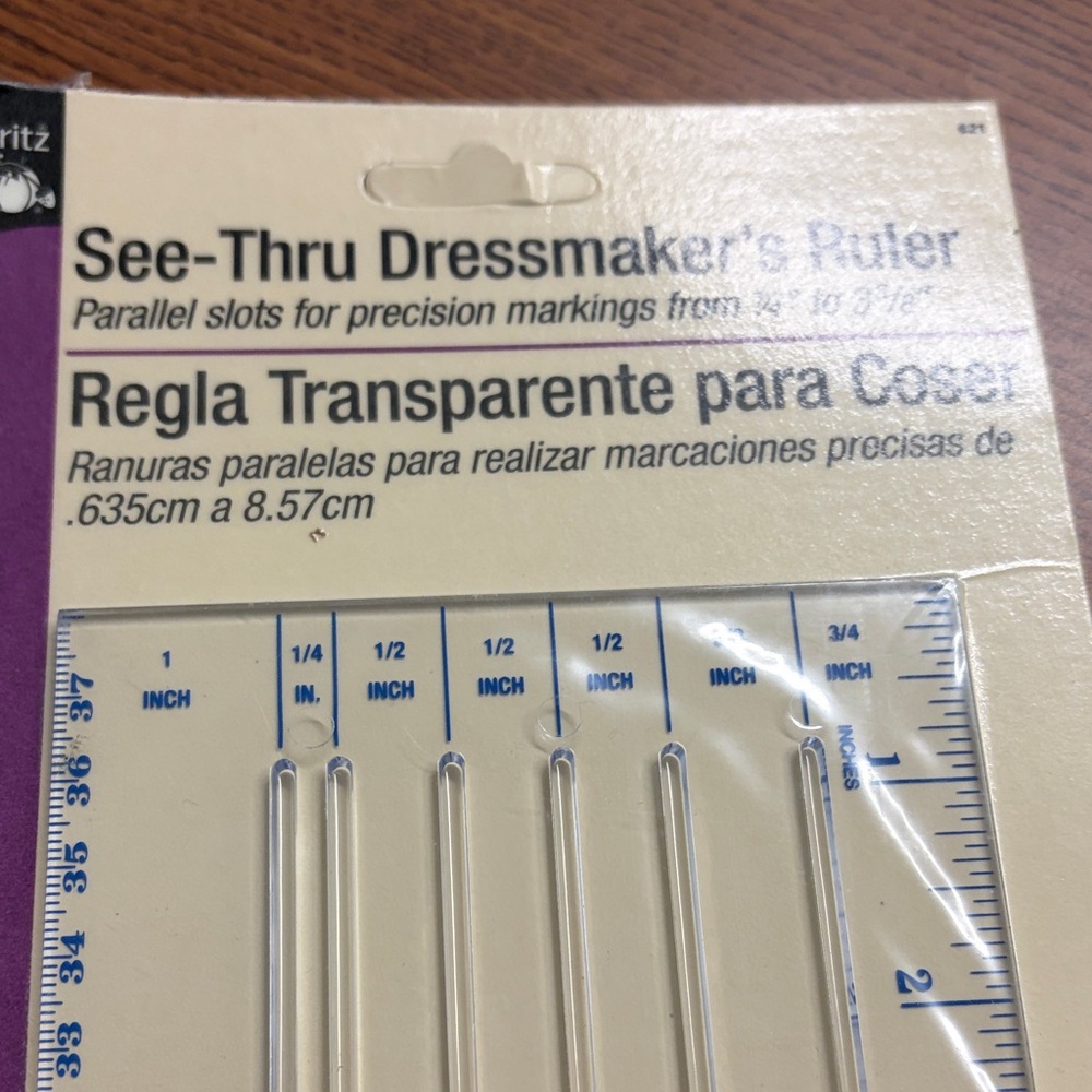 Dritz See-Thru Dressmaker's Ruler - Picture 3 of 5